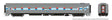 CC&F Lightweight Coach - Ready to Run - Super Continental Line(TM) -- Amtrak #6443 (Phase 1, silver, red, blue, white, Arrow Logo)