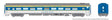CC&F Lightweight Coach - Ready to Run - Super Continental Line(TM) -- Delaware & Hudson #31 (gray, blue, yellow)