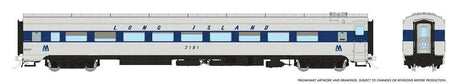 CC&F Lightweight Coach - Ready to Run - Super Continental Line(TM) -- Long Island Railroad #2181 (gray, blue)
