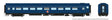 CC&F Lightweight Coach - Ready to Run - Super Continental Line(TM) -- Missouri Pacific #480 (Jenks Blue, red, Buzz Saw Logo)