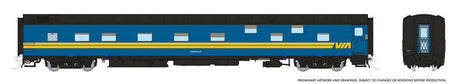 Duplex Sleeper - Ready to Run - Super Continental Line(TM) -- VIA Rail Canada #1129 "Elnora" (blue, yellow, black)