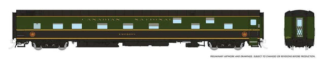 Duplex Sleeper - Ready to Run - Super Continental Line(TM) -- Canadian National #1132 "Emerson" (green, black, yellow)