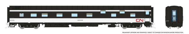 Duplex Sleeper - Ready to Run - Super Continental Line(TM) -- Canadian National #1111 "Eastview" (white, black, red Noodle Logo)