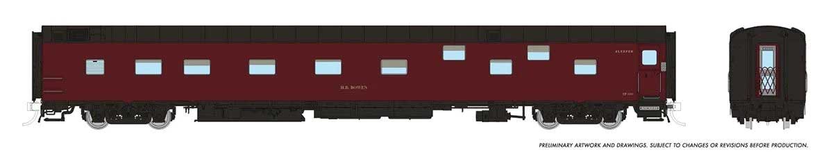 Duplex Sleeper - Ready to Run - Super Continental Line(TM) -- Canadian Pacific #110 "H.B. Bowen" (maroon, black)