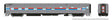 Duplex Sleeper - Ready to Run - Super Continental Line(TM) -- Amtrak #2402 (Phase 1, silver, red, blue, white, Arrow Logo)