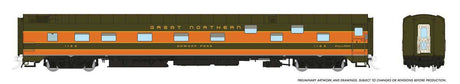 Duplex Sleeper - Ready to Run - Super Continental Line(TM) -- Great Northern #1168 "Red Gap Pass" (Pullman Green, Omaha Orange)