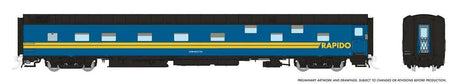 Duplex Sleeper - Ready to Run - Super Continental Line(TM) -- Rapido Anniversary #1115 "Edmundston" (blue, yellow, black)