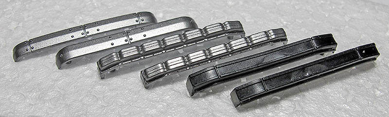 Bus Bumpers -- 2 Each: Steel, Water Jug and Rubber
