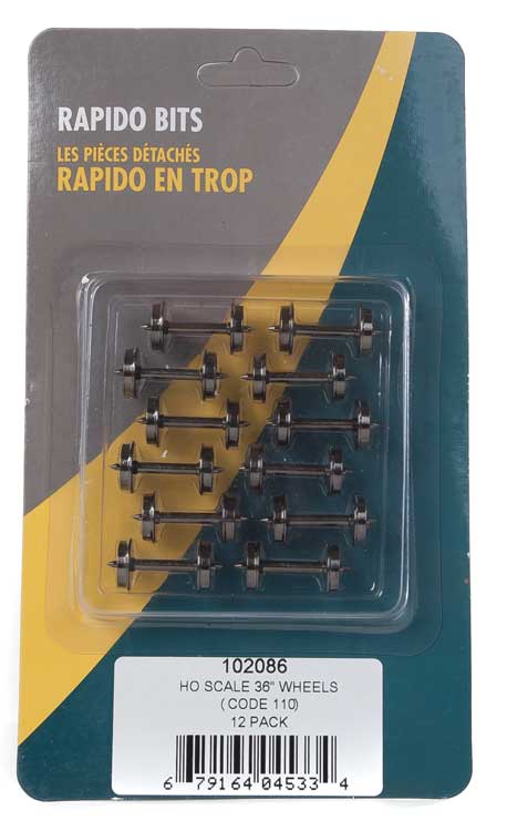 36" Code 110 Metal Wheelsets -- pkg(12)