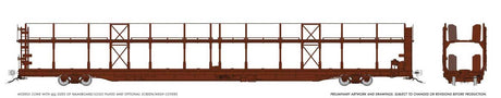 NSC 89' Bi-Level Auto Rack - Ready to Run -- Painted, Unlettered (Boxcar Red)-1