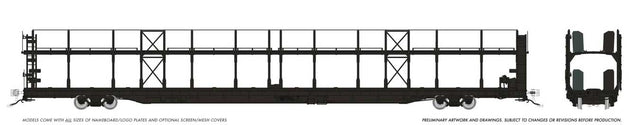 NSC 89' Bi-Level Auto Rack - Ready to Run -- Painted, Unlettered (black)-1