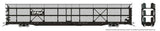 NSC 89' Tri-Level Auto Rack - Ready to Run -- Canadian Pacific (Mesh Sides, black, white)-1