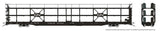 NSC 89' Tri-Level Auto Rack 6-Pack - Ready to Run -- Canadian National (As-Delivered, black, white, Noodle Logo)-1