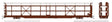 NSC 89' Tri-Level Auto Rack 6-Pack - Ready to Run -- Painted, Unlettered (Boxcar Red)-1
