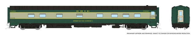 10-5 Sleeper - Ready to Run - Super Continental Line(TM) -- Erie "Pride of Youngstown" (2-Tone Green)