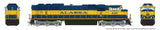EMD SD70MAC w/Flared Radiators - Standard DC -- Alaska Railroad #4321 (blue, yellow)-1