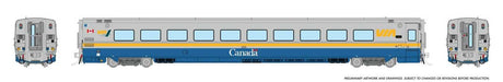 LRC Club Lounge - Lighted - Ready to Run -- VIA Rail Canada #3452 (VIA1 Canada Scheme, blue, gray, yellow)