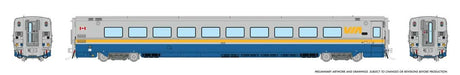 LRC Coach - Lighted - Ready to Run -- VIA Rail Canada #3341 (As-Delivered, blue, gray, yellow)