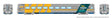 LRC Coach - Lighted - Ready to Run -- VIA Rail Canada #3365 (gray, yellow, black, Future is on Board Slogan)