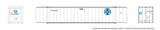 53' High-Cube Container 2-Pack - Ready to Run -- Santa Fe (white, blue)-1