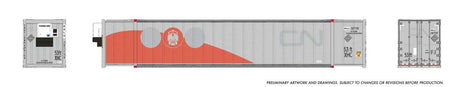 53' High-Cube Container 2-Pack - Ready to Run -- ROLU ROLX (Ex-CN Patched Trimodal Scheme, gray, red)-1