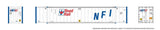 53' High-Cube Container 2-Pack - Ready to Run -- NFI RoadRail (white, blue, red)-1