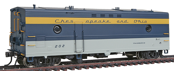 The Super Continental Line(TM) Steam Generator Car -- Chesapeake & Ohio #202