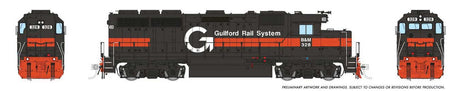 EMD GP40 - Sound and DCC -- Guilford B&M #328 (gray, orange, white)-1