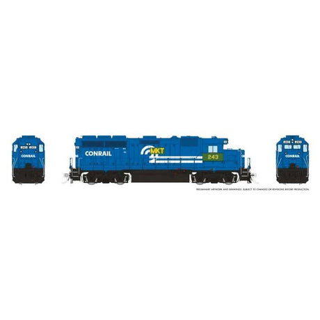 EMD GP40 - Sound and DCC -- Missouri-Kansas-Texas #243 (Ex-CR Patch, blue, white, green, yellow)-1