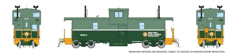 Squamish Caboose - Ready to Run -- British Columbia Railway #1884  (2-Tone Green, Early Dogwood Logo)-1
