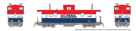 Squamish Caboose - Ready to Run -- BC Rail #1872  (Late, red, white, blue)-1