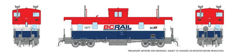 Squamish Caboose - Ready to Run -- BC Rail #1877  (Late, red, white, blue)-1
