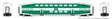 Bi-Level Commuter Coach - Ready to Run -- GO Transit Cab Set #2522(Late Scheme, green, white, Accessible)