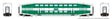 Bi-Level Commuter Coach - Ready to Run -- GO Transit Cab Set #2427(Late Scheme, green white)