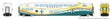 Bi-Level Commuter Cab-Coach - Ready to Run -- Sunrail #2004 (white, green, blue, orange, yellow)