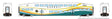 Bi-Level Commuter Coach - Ready to Run -- Sunrail #3005 (white, green, blue, orange, yellow)