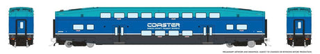 CEM Bi-Level Commuter Coach - Ready to Run -- Coaster #42101 (2020s, blue, teal, black)