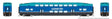 CEM Bi-Level Commuter Coach - Ready to Run -- Coaster #42106 (2020s, blue, teal, black)