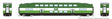 CEM Bi-Level Commuter Coach - Ready to Run -- GO Transit #4089 (Metrolinx Scheme, green, white)