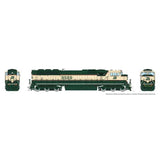 EMD SD70MAC - Sound and DCC -- Burlington Northern #9589 (Executive, green, cream)-1