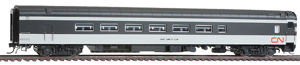 Super Continental Line(TM) Club Galley w/Lights - Ready to Run -- Canadian National St. James's Club (1961 Scheme, black, white, Noodle Logo)