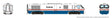 Bombardier LRC - Standard DC -- Amtrak #39 (Phase III, white, blue, red)