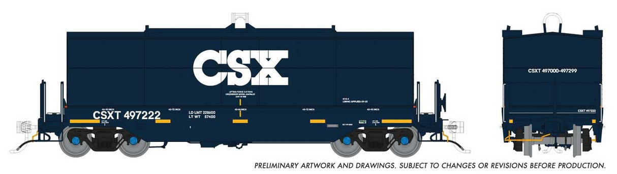 Greenbrier Transverse Coil Car - Ready to Run -- CSX Set #2 (blue, white)-1