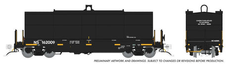 Greenbrier Transverse Coil Car - Ready to Run -- Norfolk Southern Random From Set #1 (black, yellow conspicuity marks, No Log-1