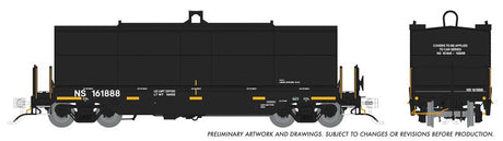 Greenbrier Transverse Coil Car - Ready to Run -- Norfolk Southern Random From Set #2 (black, yellow conspicuity marks, No Log-1