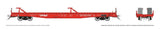 Marine Industries Piggyback Flatcar 6-Pack - Ready to Run -- Canadian Pacific Random from Set #3 (Action Red)-1