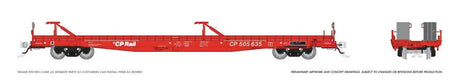Marine Industries Piggyback Flatcar 6-Pack - Ready to Run -- Canadian Pacific Random from Set #3 (Action Red)-1