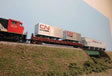 Vancouver Iron Works Piggyback Flatcar w/26' Trailers 6-Pack - Ready to Run -- Canadian National Random from Set #1 (Boxcar Red)-1