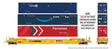53' Husky-Stack Well Car w/2 Containers - Ready to Run -- TTX (Patched, yellow, black, red Logo)-1