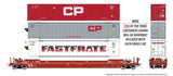 53' Husky-Stack Well Car Only 6-Pack - Ready to Run -- Canadian Pacific (red, white, Dashed Stripe)-1